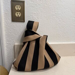 Black and Tan Striped Bag